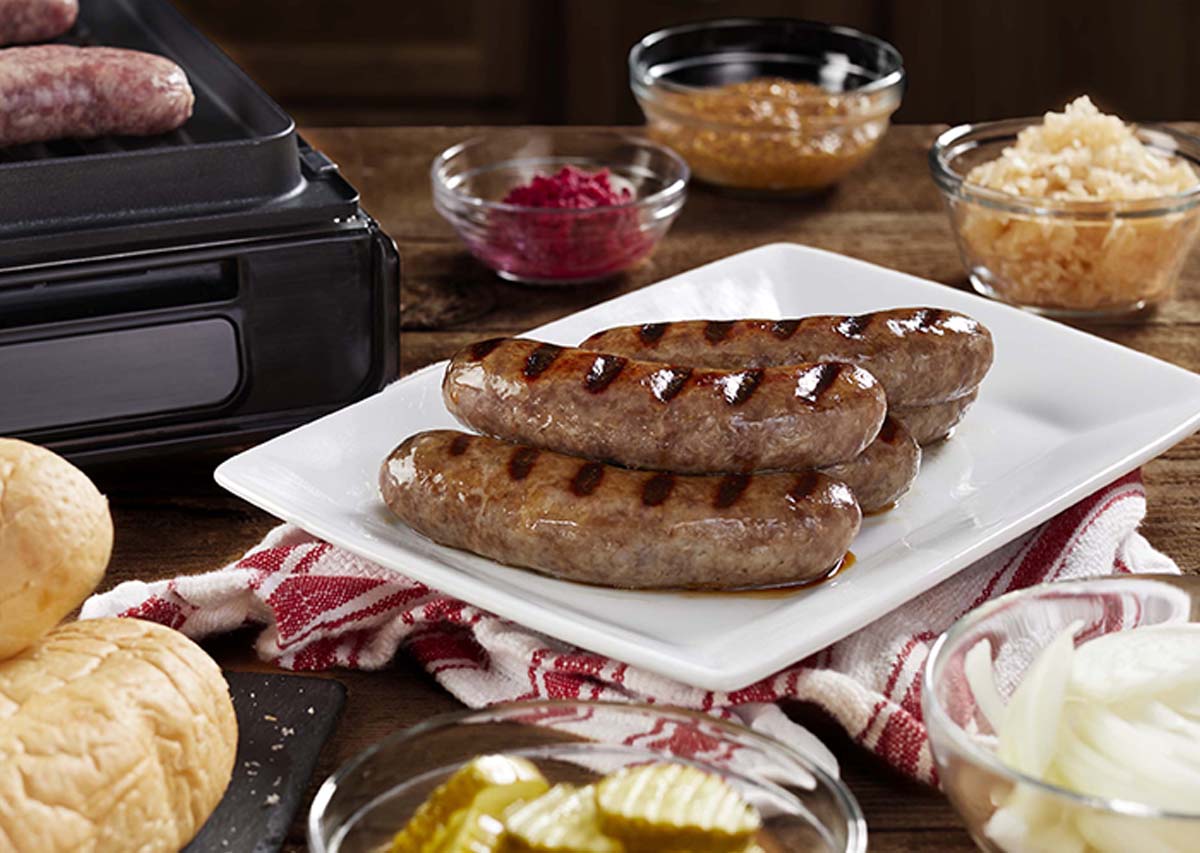 GRILLED BEER BRATS